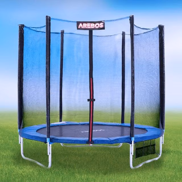 AREBOS Blue Trampoline Safety Net and PVC Edge Cover, 305 cm