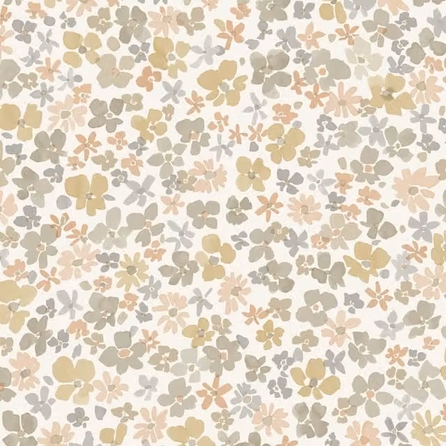 Grandeco Floral Botanical Vintage Wallpaper in Multicolour Beige, Green and Blue