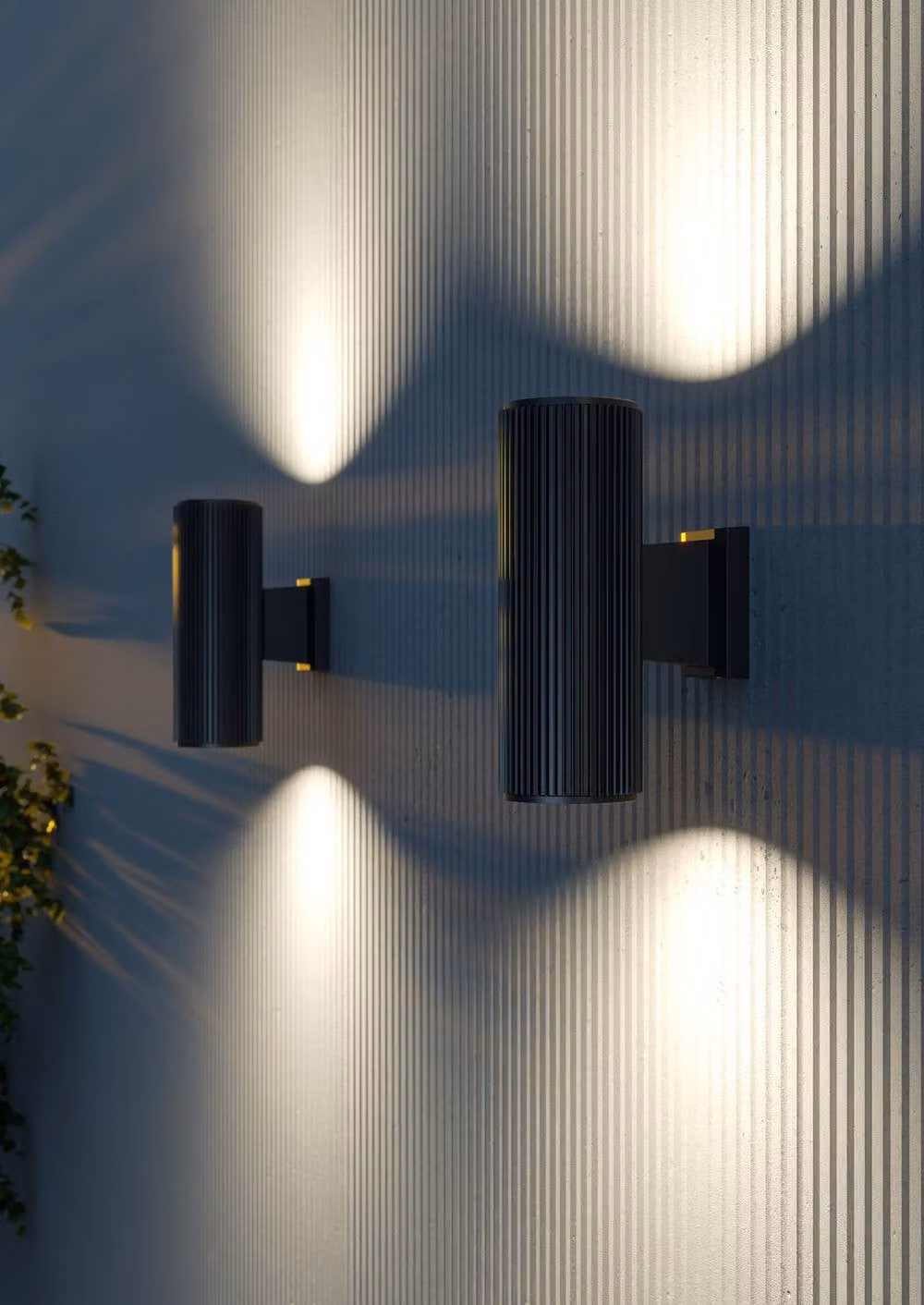 Netlighting Rando Black Metal Up and Down Outdoor Wall Lamp IP54 – 2