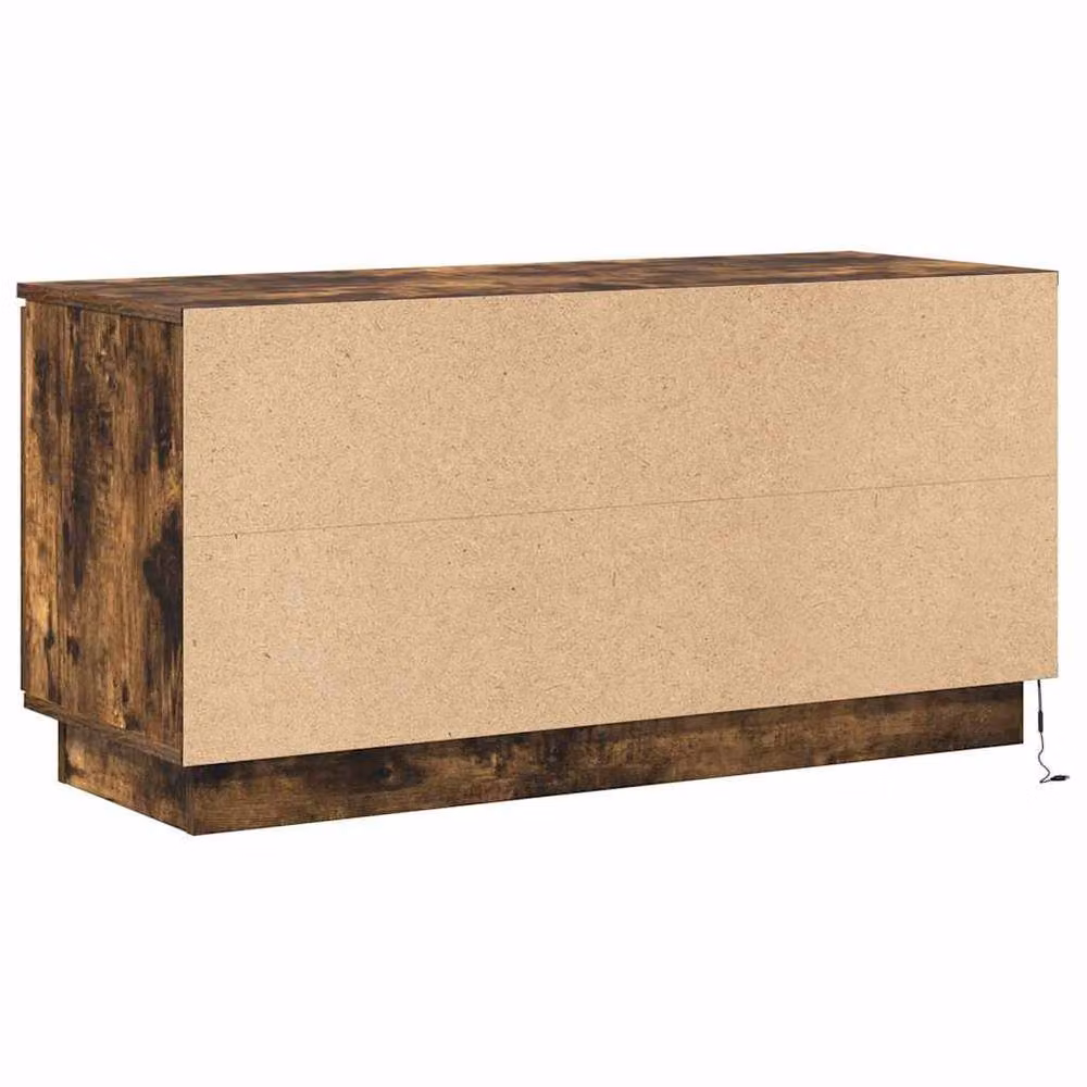 Berkfield Home Modern Smoked Oak TV Cabinet in Brown, W/D/H: 100 x 38 x 49 cm – 7