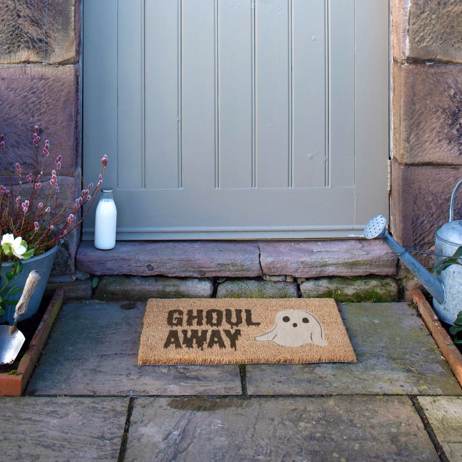 Artsy Mats Ghoul Away Coir Doormat in Brown, W: 60 cm, D: 40 cm – 4