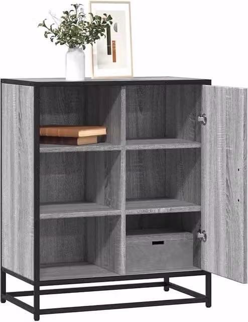 Berkfield Home Grey Sonoma Sideboard in Engineered Wood, W/D/H: 62 x 35 x 76 cm – 1