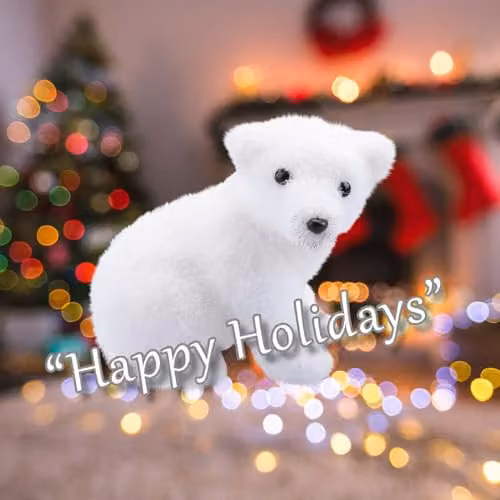 VFM e-Store White Christmas Sitting Bear Decoration – 3