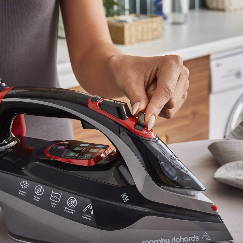 Morphy Richards Power Steam Elite 3000W LED Steam Iron with Ceramic Soleplate and Anti-Calc Function in Black – 7
