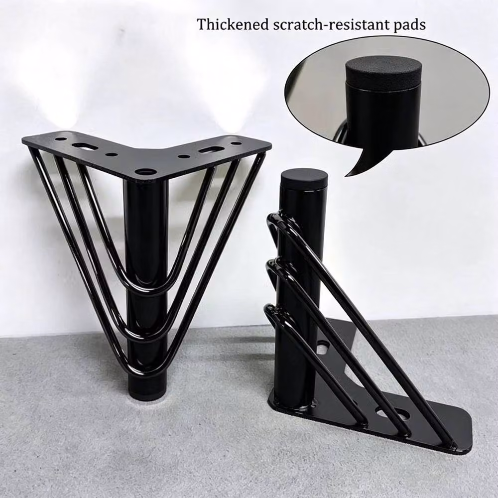 EONLION Set of 4 Heavy Duty Metal Table Legs, Black – 4