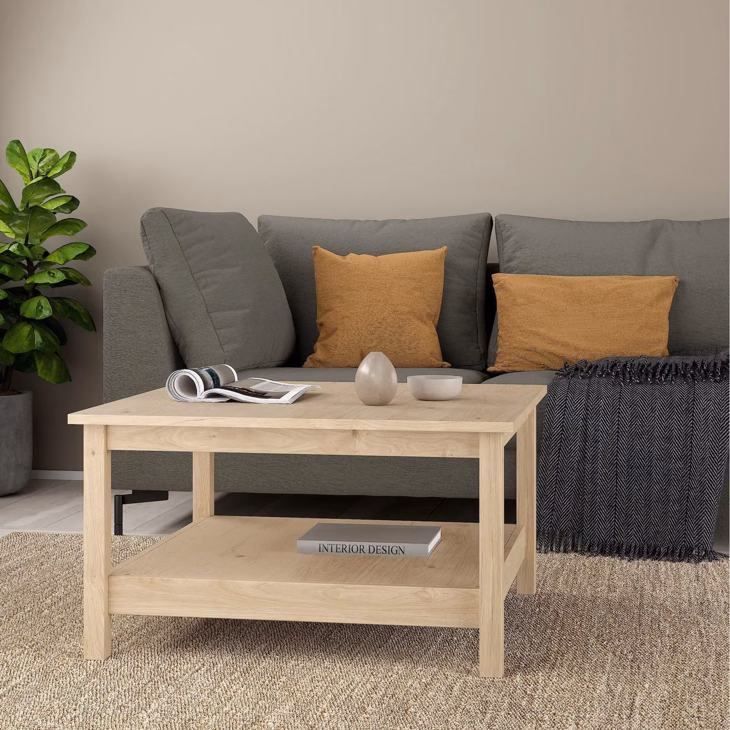Furniture To Go Barcelona Coffee Table in Jackson Hickory Oak, Light Oak Finish – 3
