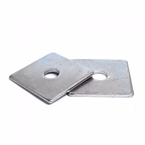Pegdev M12 Heavy Duty Galvanised Steel Square Flat Washers, Silver, Pack of 1000, W: 50 mm, D: 50 mm, H: 3 mm