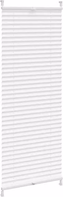 Berkfield Home White Single Pleat Polyester Plisse Blind W: 40 cm, H: 100 cm