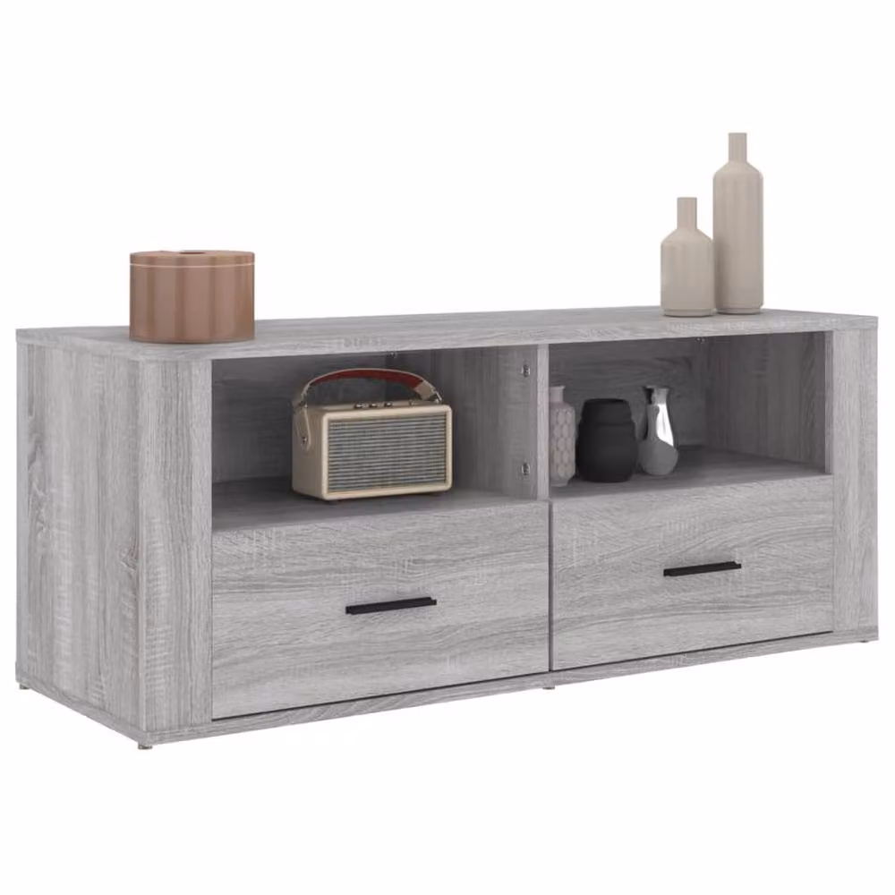 Berkfield Home Grey Sonoma TV Cabinet W/D/H: 100 x 35 x 40 cm – 3