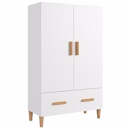 vidaXL White Highboard with Hinged Doors and Internal Shelves, W/D/H: 70 x 31 x 115 cm – 1