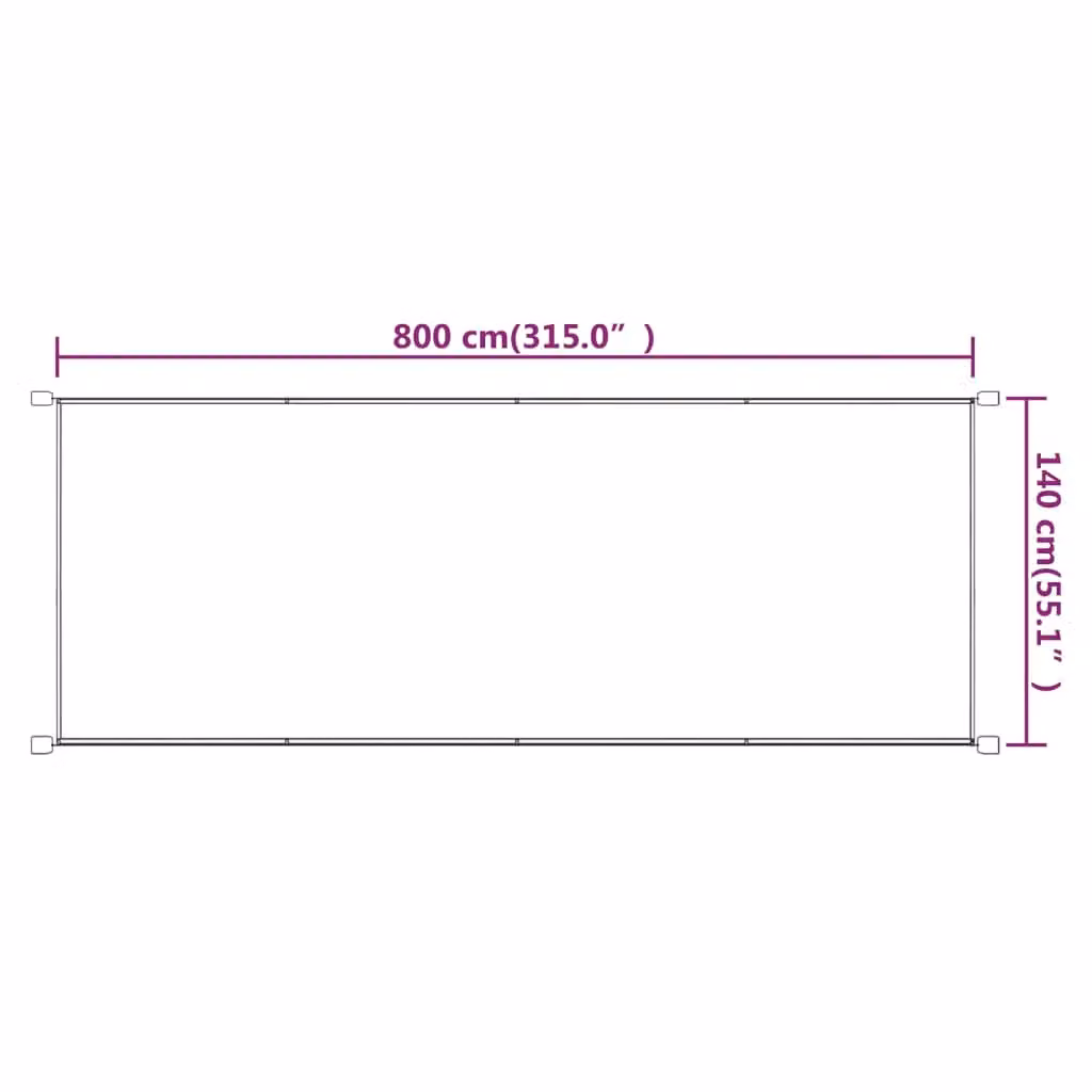 Berkfield Home Vertical Awning in Blue Oxford Fabric, W: 800 cm, H: 140 cm – 3