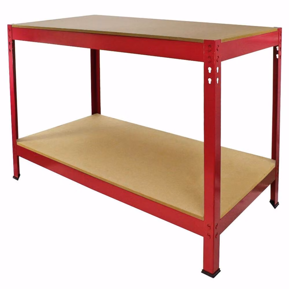 FLAVORA Red Workbench Garage DIY Work Tools Bench Station W: 1000 cm, D: 52 cm – 3