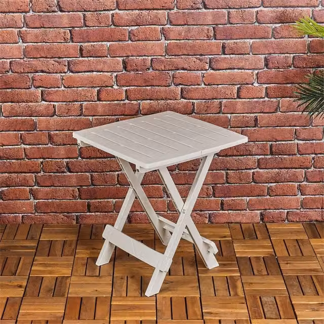 Nordara White Portable Foldable Camping Picnic Table for Indoor and Outdoor Use – 1
