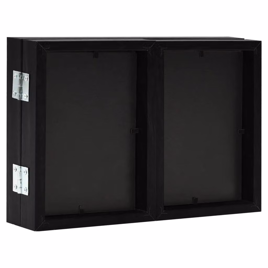 Berkfield Home Trifold Photo Frame Collage in Black, W: 28 cm, H: 18 cm – 4