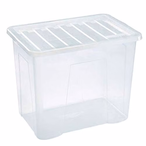 Thumbs Up Transparent 80 Litre Plastic Storage Box with Lid