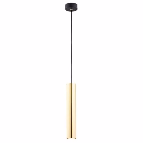 Argon Lighting Gomera Plus Slim Pendant Ceiling Light in Gold and Black Steel