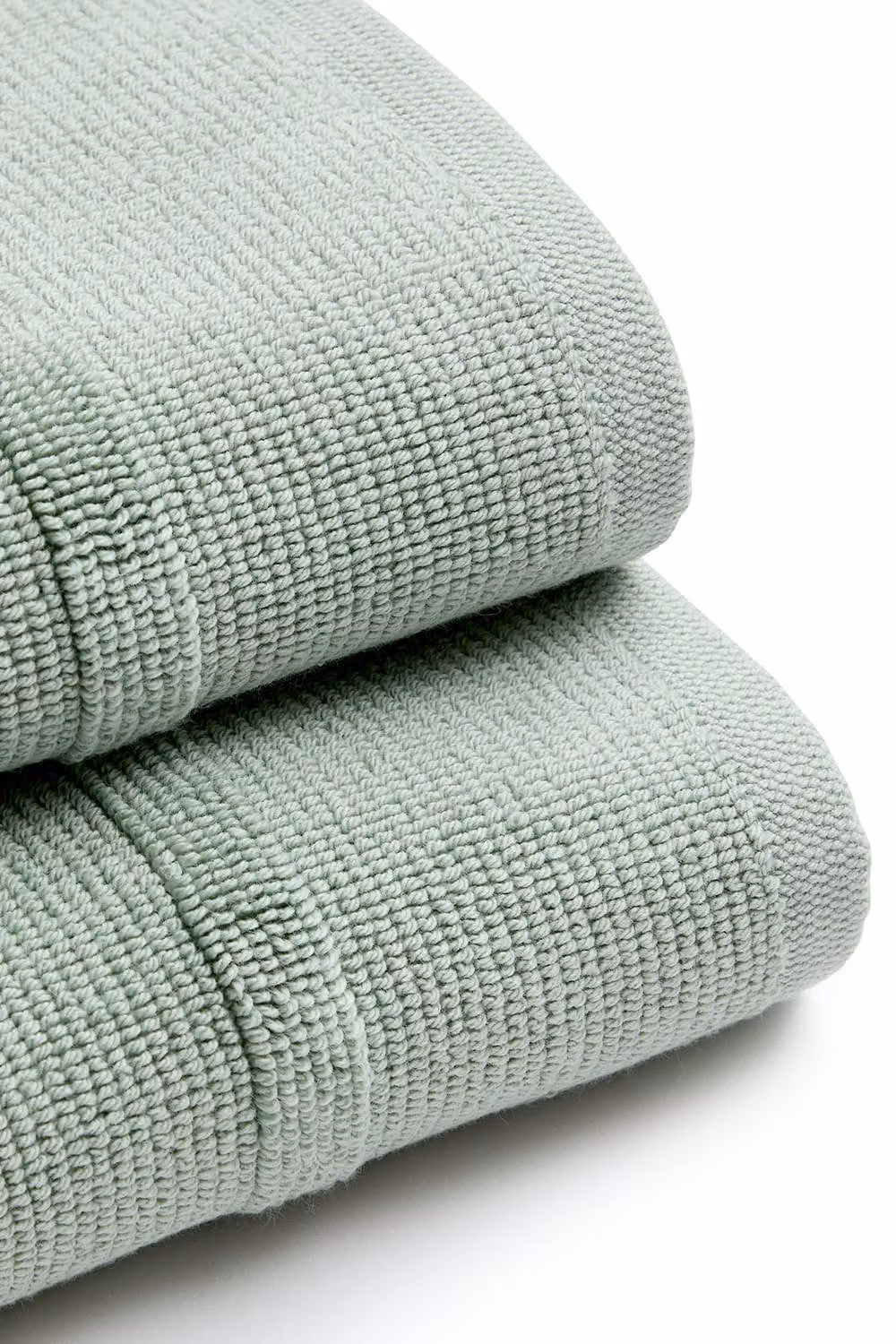 Christy Highgate Ribbed Turkish Cotton Textured Towels in Pale Green – 3