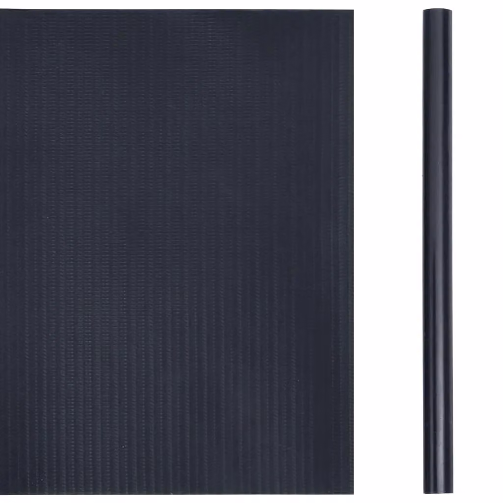 Berkfield Home Garden Privacy Screen in Matte Dark Grey PVC with Metal Clamps, 35 x 0.19 m – 3