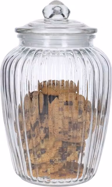 KitchenCraft Large Airtight Glass Storage Jar, 2.2 l, Transparent – 2
