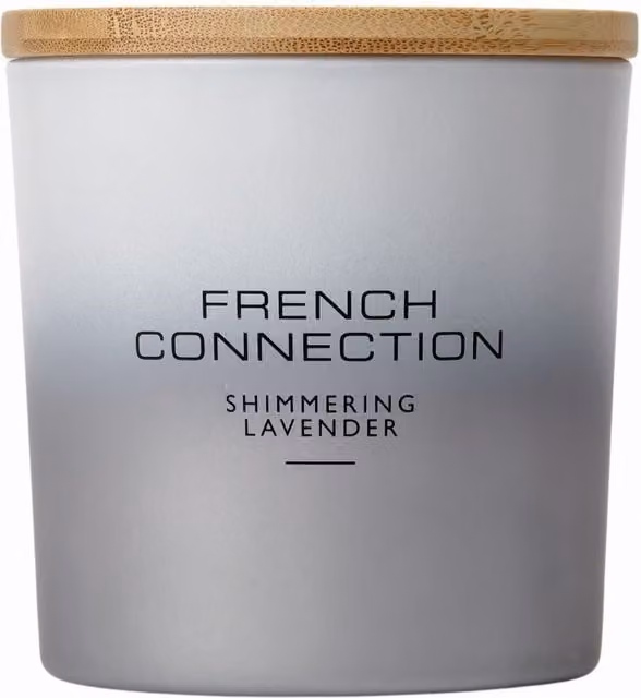 French Connection Ombre Collection Shimmering Lavender Candle 200g in Silver