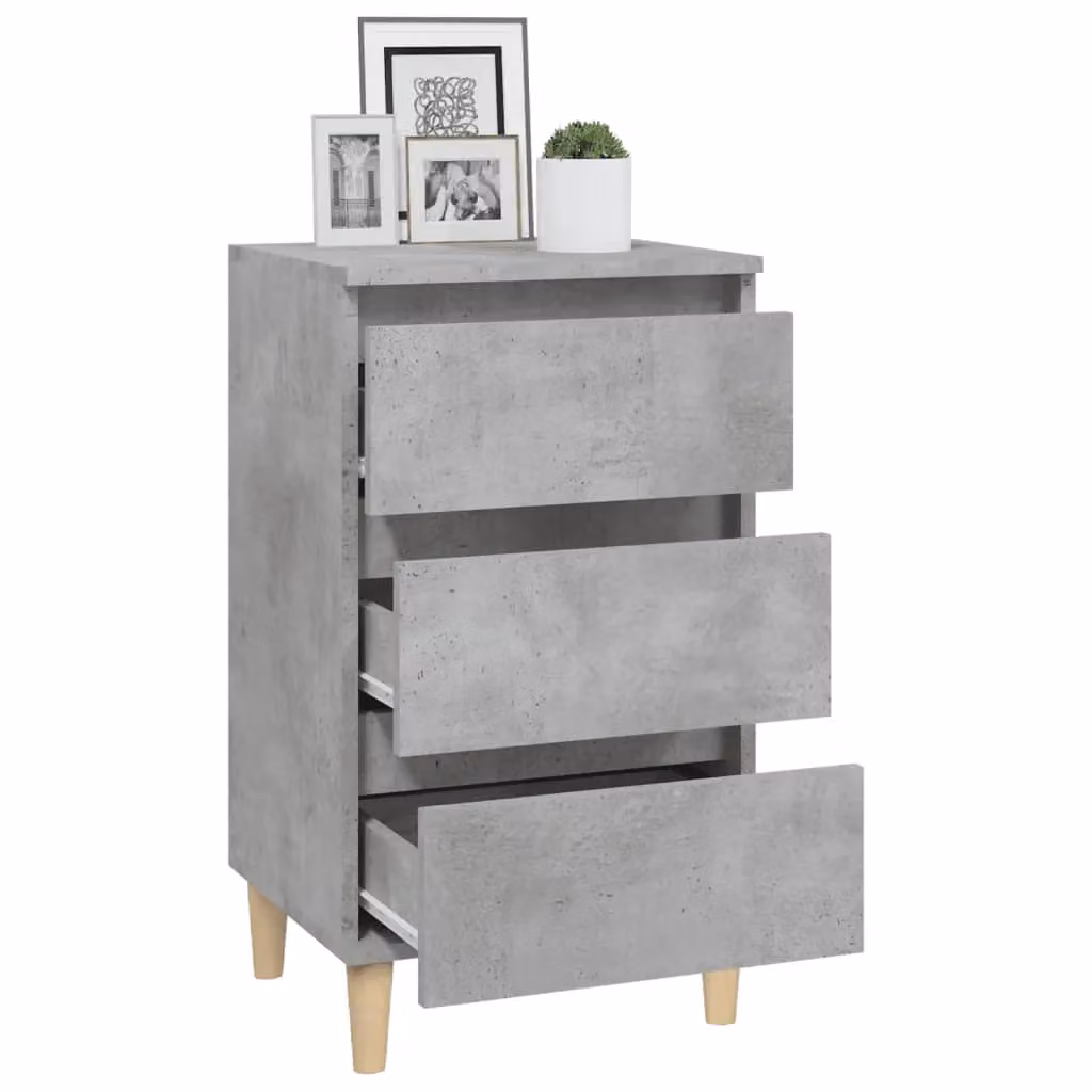 Berkfield Home Bedside Cabinet in Concrete Grey, W/D/H: 40 x 35 x 70 cm – 2