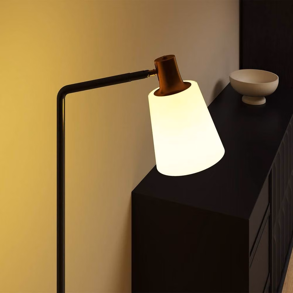 Wyld Haus Copa Adjustable LED Floor Lamp in Black with Rotating Head and Multicolour Light – 6
