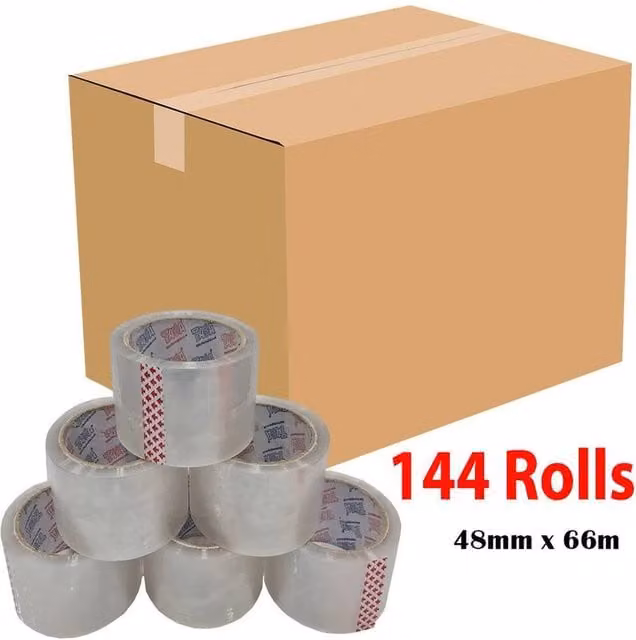 EONLION 144 Rolls of Transparent Strong Carton Sealing Packing Tape – 1
