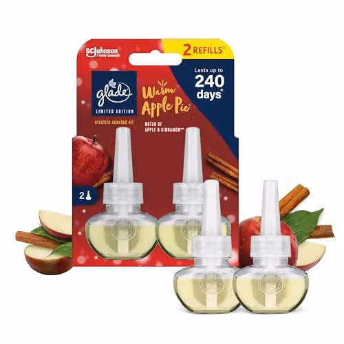 Glade Electric Twin Refill in Warm Apple Pie, Duo Pack (2 x 20ml) – 2
