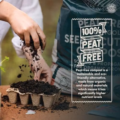 RocketGro Seed and Cutting Compost Peat Free Superior Blend, Organic with added John Innes, 2 x 20L – 5