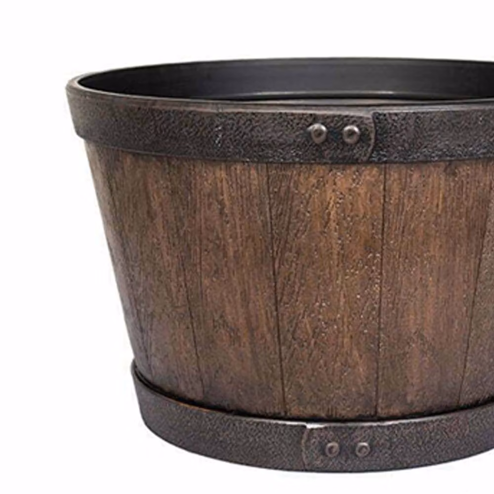 La Hacienda Oban Whiskey Barrel Planter, Dark Brown, W/D/H: 33 x 33 x 20 cm – 6
