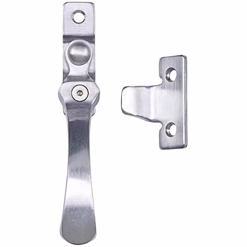 Loops Lockable Victorian Casement Window Fastener in Chrome, 57mm