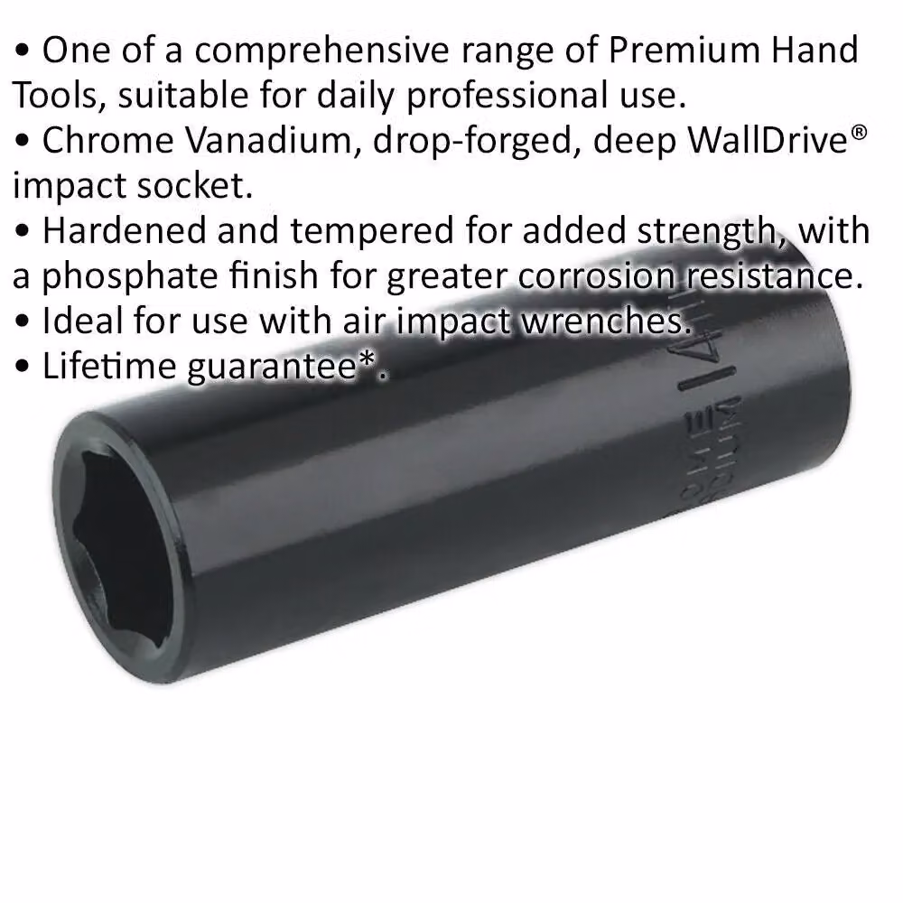 Loops 14mm Forged Deep Impact Socket, 3/8 Inch Square Drive, Chrome Vanadium, Black – 2