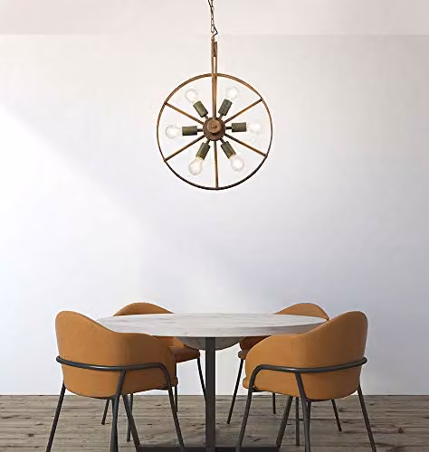 Netlighting Tonu Spherical Pendant Ceiling Light in Green and Bronze with 6x E27 Metal Design – 2