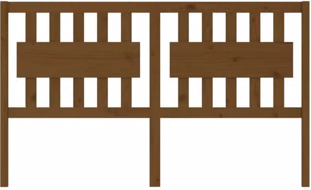Berkfield Home Beautiful Bed Headboard in Honey Brown Solid Pine Wood, W: 155.5 cm, D: 4 cm, H: 100 cm – 1