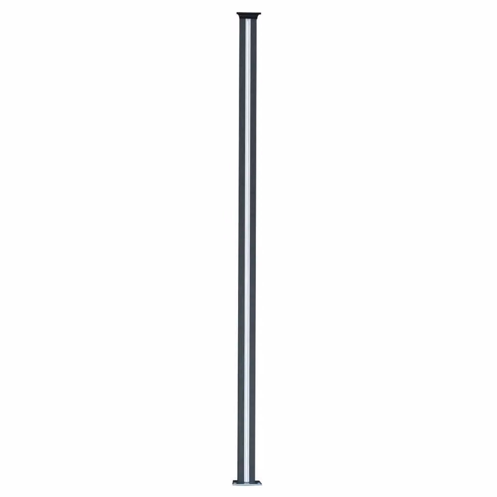 Monstershop Grey Composite Fence Panels and LED Posts W/H: 17 x 6 ft – 5