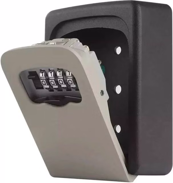 Nordara Wall Mounted High Security 4 Digit Combination Key Safe Box in Black – 1