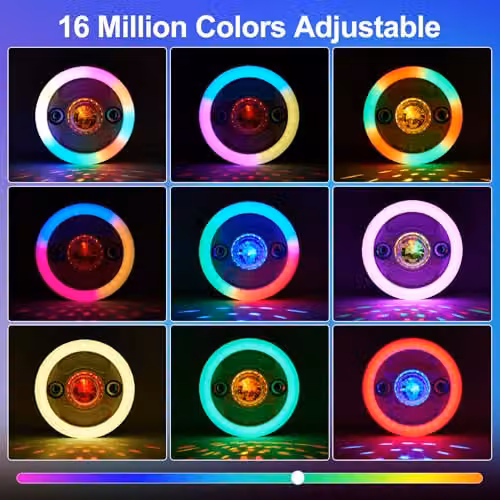 Harper Living RGBW E27 LED Light Bulb with Bluetooth Speaker, 30W 2400LM Dimmable Colour Changing Bulb with Remote Control in White and Multicolour – 6