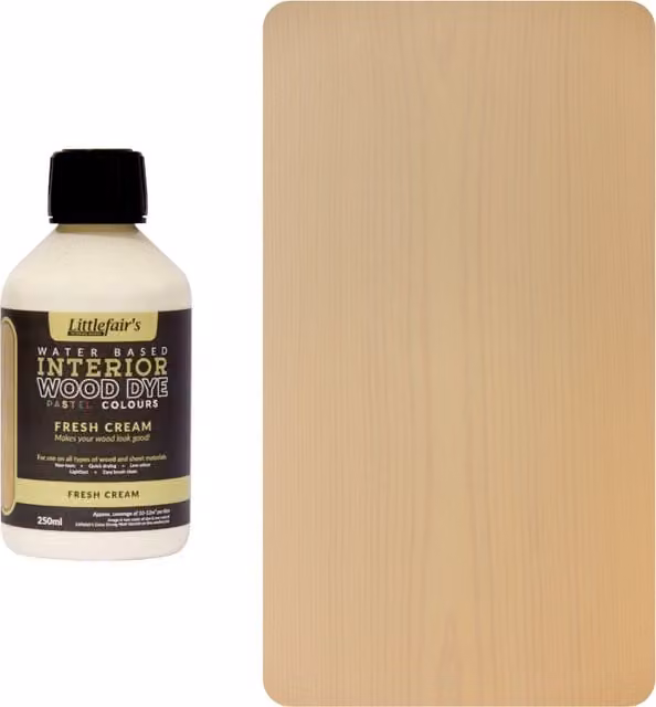 Littlefairs Indoor Wood Stain in Yellow and Beige, 250 l