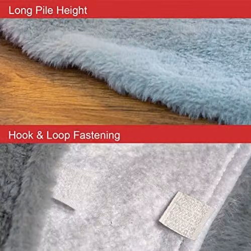 The Christmas Workshop Faux Fur Tree Skirt in Grey, 100cm Diameter – 3