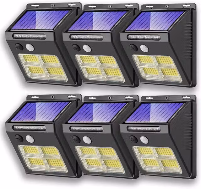 Garden Gear Solar LED Motion Sensor Security Light in Black
