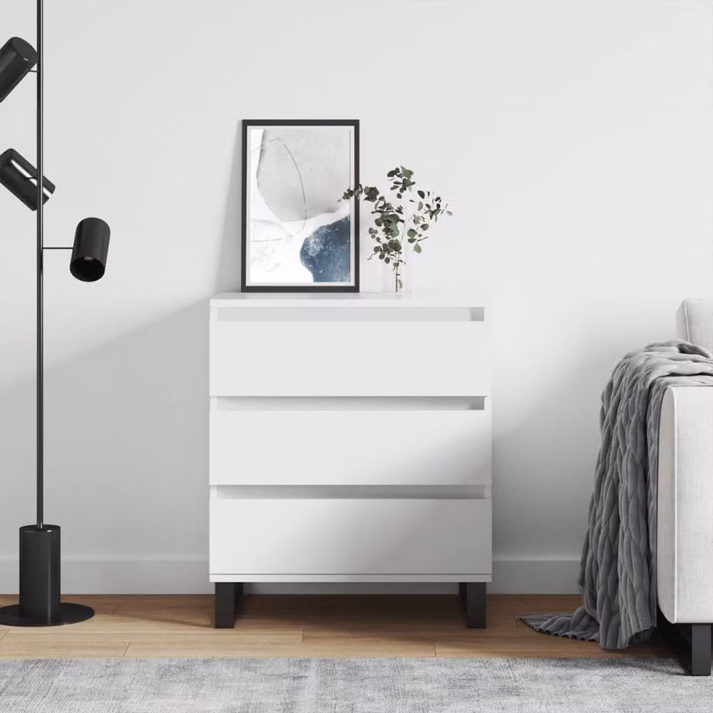 Berkfield Home Classic White Sideboard in Matt Engineered Wood W/D/H: 60 x 35 x 70 cm – 2