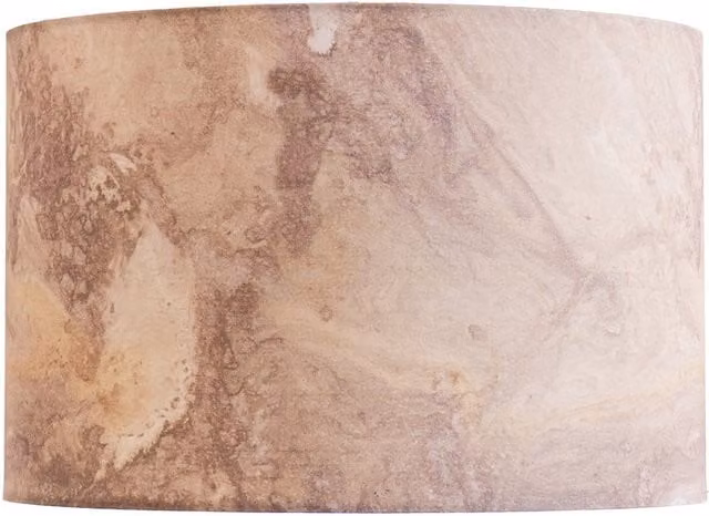 ValueLights Leanne Marble Effect Easy Fit Ceiling Drum Lamp Shade in Yellow and Beige
