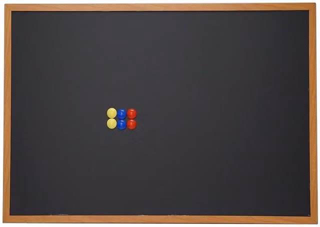Gr8 Home Magnetic Blackboard and Memo Notice Board in Brown and Black, W: 45 cm