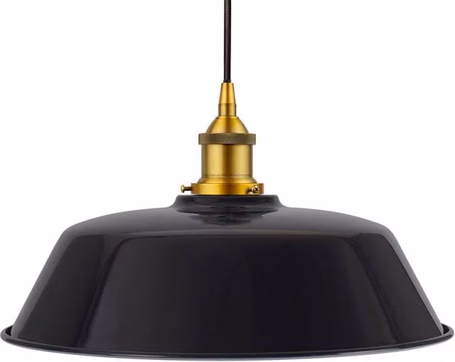 SE Home Chancery Round Pendant Light in Navy Blue, Gold and Black