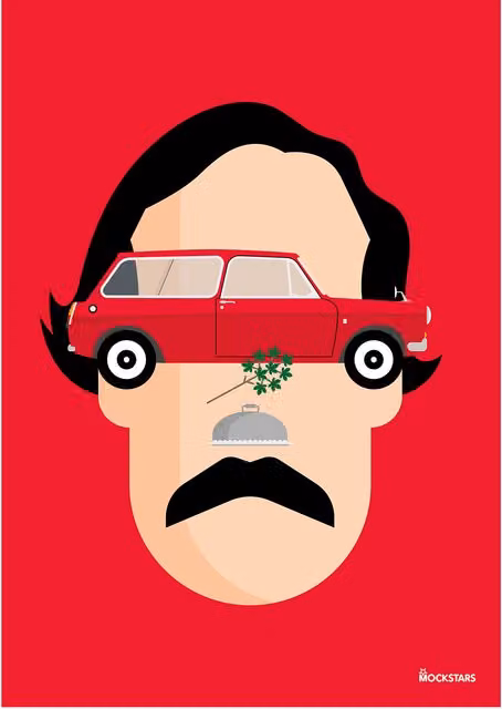 Mockstars Basil Fawlty A2 Multicolour Art Print