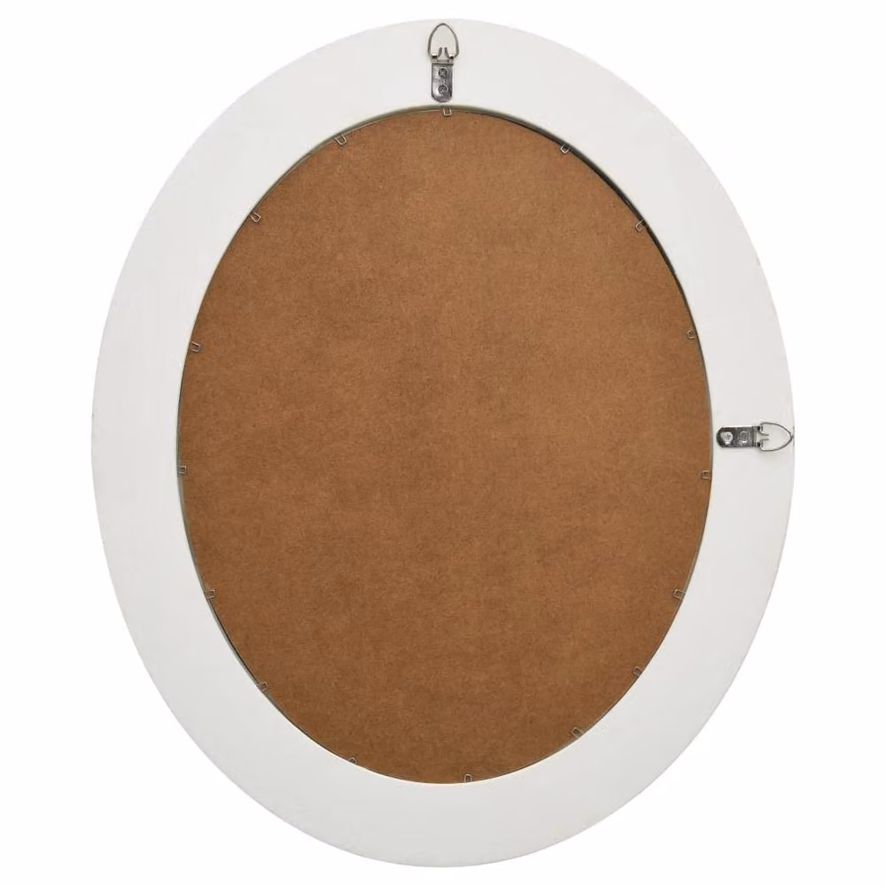 Berkfield Home Antique Baroque Style Rectangular Wall Mirror, White, W: 50 cm, H: 60 cm – 2