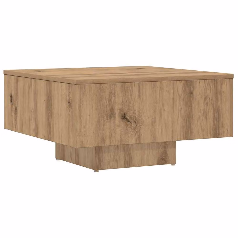 Berkfield Home Artisan Oak Coffee Table in Brown, W/D/H: 60 x 60 x 31.5 cm – 3
