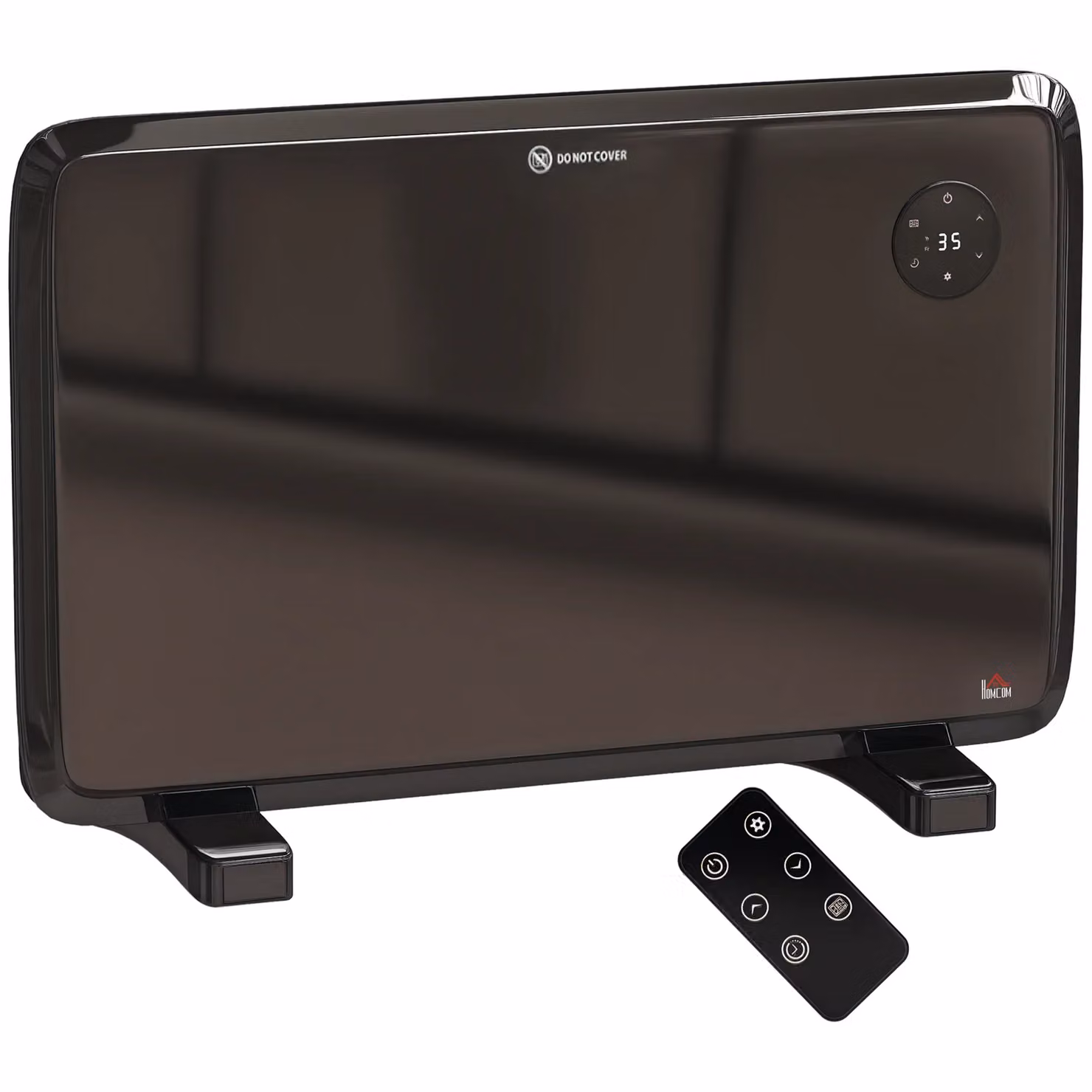 HOMCOM Electric Convector Heater with LED Display and Remote Control, Black – 2