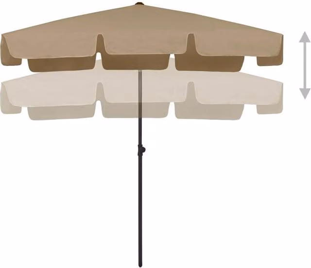 Berkfield Home Sturdy Beach Umbrella in Beige, W/D/H: 125 x 125 x 180 cm – 1