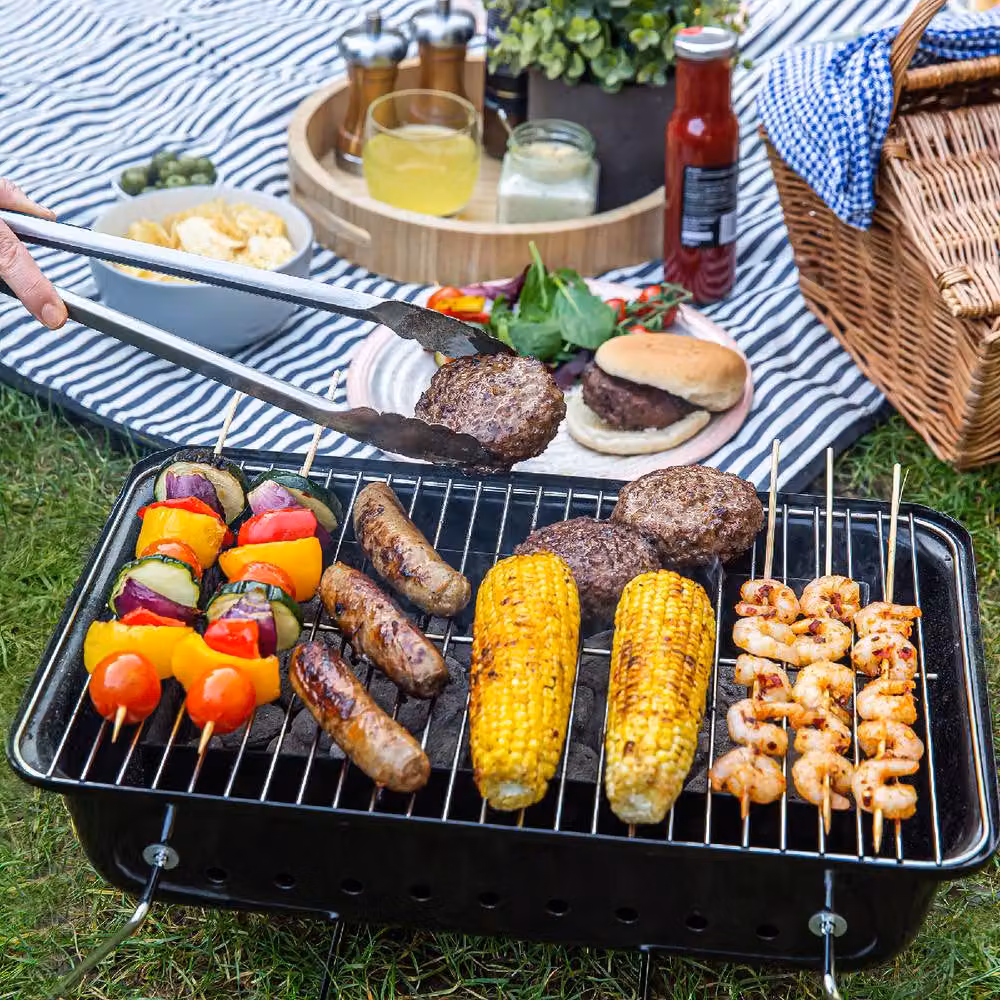 George Foreman Portable Charcoal Tabletop BBQ in Black – 5